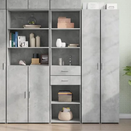 Aparador de madera de ingeniería gris hormigón 50x42,5x185 cm de , Aparadores - Ref: Foro24-3281458, Precio: 133,87 €, Descue...