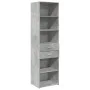 Aparador de madera de ingeniería gris hormigón 50x42,5x185 cm de , Aparadores - Ref: Foro24-3281458, Precio: 133,87 €, Descue...