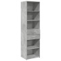 Aparador de madera de ingeniería gris hormigón 50x42,5x185 cm by , Sideboards - Ref: Foro24-3281458, Price: 135,98 €, Discoun...
