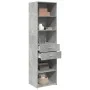 Aparador de madera de ingeniería gris hormigón 50x42,5x185 cm de , Aparadores - Ref: Foro24-3281458, Precio: 133,87 €, Descue...