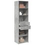 Aparador de madera de ingeniería gris hormigón 50x42,5x185 cm by , Sideboards - Ref: Foro24-3281458, Price: 135,98 €, Discoun...