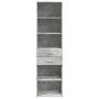 Aparador de madera de ingeniería gris hormigón 50x42,5x185 cm by , Sideboards - Ref: Foro24-3281458, Price: 135,98 €, Discoun...