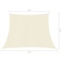 Cremefarbenes HDPE-Segelmarkise 160 g/m² 3/4x3 m von vidaXL, Sonnenschirme - Ref: Foro24-311214, Preis: 25,95 €, Rabatt: %