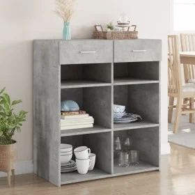 Aparador de madera contrachapada gris hormigón 80x42,5x93 cm by , Sideboards - Ref: Foro24-3281479, Price: 94,27 €, Discount: %