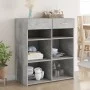 Aparador de madera contrachapada gris hormigón 80x42,5x93 cm de , Aparadores - Ref: Foro24-3281479, Precio: 95,32 €, Descuent...