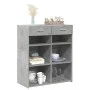 Aparador de madera contrachapada gris hormigón 80x42,5x93 cm de , Aparadores - Ref: Foro24-3281479, Precio: 95,32 €, Descuent...