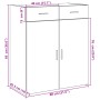 Aparador de madera de ingeniería negro 80x42,5x93 cm by , Sideboards - Ref: Foro24-3281470, Price: 153,44 €, Discount: %