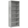 Aparador alto madera de ingeniería gris hormigón 70x41x185 cm by , Sideboards - Ref: Foro24-3281690, Price: 114,36 €, Discoun...