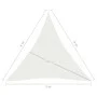 White HDPE sail shade 160 g/m² 3x4x4 m by vidaXL, Umbrellas - Ref: Foro24-311255, Price: 23,43 €, Discount: %