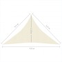Cream HDPE sail awning 160 g/m² 3.5x3.5x4.9 m by vidaXL, Umbrellas - Ref: Foro24-311202, Price: 24,47 €, Discount: %