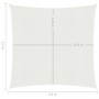 White HDPE sail awning 160 g/m² 2.5x2.5 m by vidaXL, Umbrellas - Ref: Foro24-311218, Price: 22,36 €, Discount: %