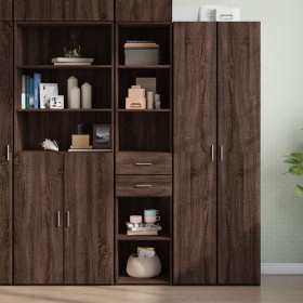 Aparador de madera de ingeniería marrón roble 40x42,5x185 cm de , Aparadores - Ref: Foro24-3281447, Precio: 135,67 €