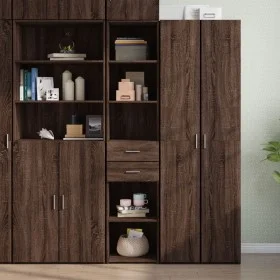 Aparador de madera de ingeniería marrón roble 40x42,5x185 cm by , Sideboards - Ref: Foro24-3281447, Price: 129,13 €, Discount: %