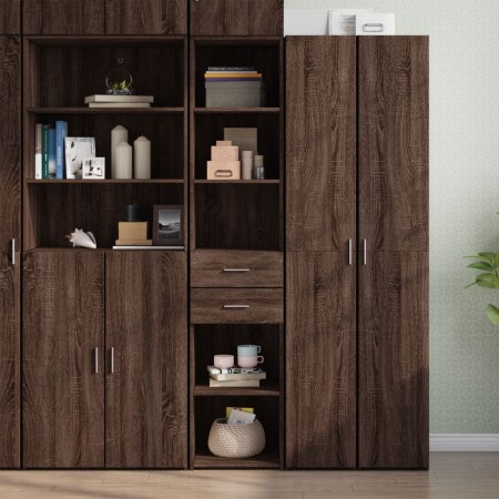 Aparador de madera de ingeniería marrón roble 40x42,5x185 cm von , Sideboards - Ref: Foro24-3281447, Preis: 131,13 €, Rabatt: %