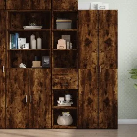 Aparador de madera de ingeniería roble ahumado 40x42,5x185 cm by , Sideboards - Ref: Foro24-3281445, Price: 129,14 €, Discoun...
