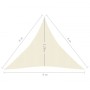 Cream HDPE sail shade 160 g/m² 4x4x4 m by vidaXL, Umbrellas - Ref: Foro24-311203, Price: 27,02 €, Discount: %
