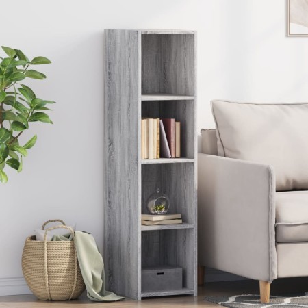 Aparador alto madera de ingeniería gris Sonoma 30x41x124 cm by , Sideboards - Ref: Foro24-846381, Price: 56,16 €, Discount: %