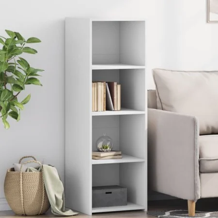 Aparador alto madera de ingeniería blanco 40x41x124 cm by , Sideboards - Ref: Foro24-846383, Price: 61,52 €, Discount: %