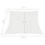 Weiße HDPE-Segelmarkise 160 g/m² 3/4x2 m von vidaXL, Sonnenschirme - Ref: Foro24-311268, Preis: 19,31 €, Rabatt: %