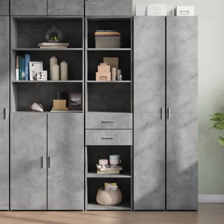 Aparador de madera de ingeniería gris hormigón 45x42,5x185 cm by , Sideboards - Ref: Foro24-3281451, Price: 113,98 €, Discoun...