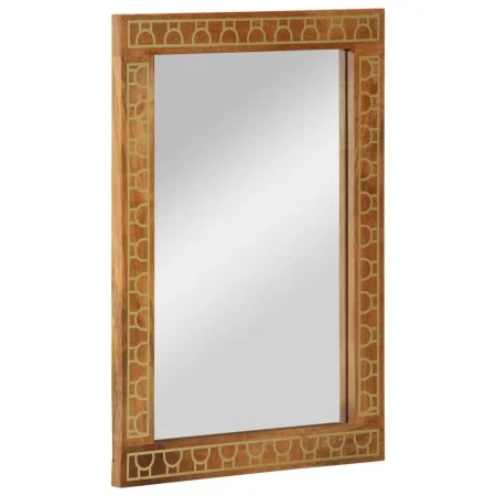 Espejo de baño madera maciza de acacia y vidrio 50x70x2,5 cm de , Espejos - Ref: Foro24-358315, Precio: 60,40 €, Descuento: %
