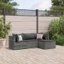 Gartenmöbel-Set, 4-teilig, mit grauen Polstern aus synthetischem Rattan. von , Gartensets - Ref: Foro24-3308050, Preis: 248,0...
