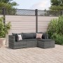 Gartenmöbel-Set, 4-teilig, mit grauen Polstern aus synthetischem Rattan. von , Gartensets - Ref: Foro24-3308050, Preis: 237,1...