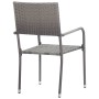 Sillas comedor de jardín apilables 2 uds ratán sintético gris by , Garden chairs - Ref: Foro24-318699, Price: 76,92 €, Discou...