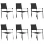 Sillas comedor de jardín apilables 6 uds ratán sintético negro by , Garden chairs - Ref: Foro24-318722, Price: 144,97 €, Disc...