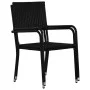 Sillas comedor de jardín apilables 6 uds ratán sintético negro by , Garden chairs - Ref: Foro24-318722, Price: 144,97 €, Disc...