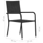 Sillas comedor de jardín apilables 6 uds ratán sintético negro by , Garden chairs - Ref: Foro24-318722, Price: 144,97 €, Disc...