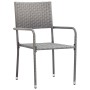 Sillas comedor de jardín apilables 6 uds ratán sintético gris de , Sillas de jardín - Ref: Foro24-318703, Precio: 232,33 €, D...