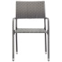 Sillas comedor de jardín apilables 6 uds ratán sintético gris de , Sillas de jardín - Ref: Foro24-318703, Precio: 232,33 €, D...
