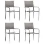 Sillas comedor de jardín apilables 4 uds ratán sintético gris by , Garden chairs - Ref: Foro24-318701, Price: 136,02 €, Disco...