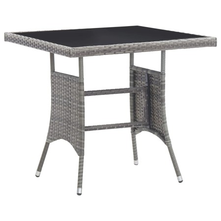 Mesa de jardín ratán sintético gris 80x80x74 cm by , Garden tables - Ref: Foro24-318715, Price: 92,15 €, Discount: %