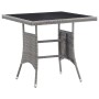 Mesa de jardín ratán sintético gris 80x80x74 cm by , Garden tables - Ref: Foro24-318715, Price: 92,15 €, Discount: %