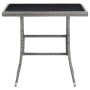 Mesa de jardín ratán sintético gris 80x80x74 cm by , Garden tables - Ref: Foro24-318715, Price: 92,15 €, Discount: %