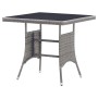 Mesa de jardín ratán sintético gris 80x80x74 cm by , Garden tables - Ref: Foro24-318715, Price: 92,15 €, Discount: %