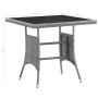 Mesa de jardín ratán sintético gris 80x80x74 cm by , Garden tables - Ref: Foro24-318715, Price: 92,15 €, Discount: %