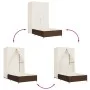 Doppel-Liegestuhl mit Dach und Vorhängen aus braunem synthetischem Rattan. von , Liegen - Ref: Foro24-368100, Preis: 290,11 €...
