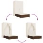 Doppel-Liegestuhl mit Dach und Vorhängen aus braunem synthetischem Rattan. von , Liegen - Ref: Foro24-368100, Preis: 260,33 €...