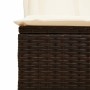 Doppel-Liegestuhl mit Dach und Vorhängen aus braunem synthetischem Rattan. von , Liegen - Ref: Foro24-368100, Preis: 260,33 €...