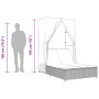 Doppel-Liegestuhl mit Dach und Vorhängen aus braunem synthetischem Rattan. von , Liegen - Ref: Foro24-368100, Preis: 260,33 €...
