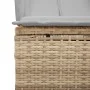 Doppel-Liegestuhl mit Dach und Vorhängen aus synthetischem Rattan in Beige. von , Liegen - Ref: Foro24-368102, Preis: 292,19 ...