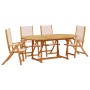 Juego comedor de jardín 5 pzas madera maciza acacia y textileno by , Garden sets - Ref: Foro24-3279272, Price: 581,44 €, Disc...