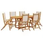 Juego comedor de jardín 7 pzas madera maciza acacia y textileno von , Gartensets - Ref: Foro24-3279287, Preis: 743,98 €, Raba...
