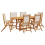 Juego comedor de jardín 7 pzas madera maciza acacia y textileno von , Gartensets - Ref: Foro24-3279287, Preis: 729,15 €, Raba...