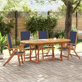 Juego comedor de jardín 5 pzas madera maciza acacia y textileno von , Gartensets - Ref: Foro24-3279300, Preis: 590,82 €, Raba...