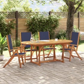 Juego comedor de jardín 5 pzas madera maciza acacia y textileno von , Gartensets - Ref: Foro24-3279300, Preis: 580,55 €, Raba...