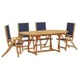 Juego comedor de jardín 5 pzas madera maciza acacia y textileno de , Conjuntos de jardín - Ref: Foro24-3279300, Precio: 590,8...